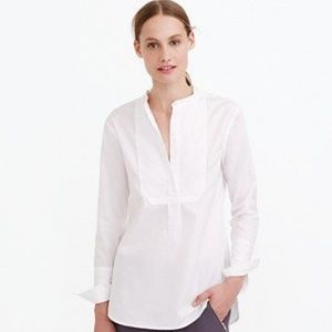 J. Crew Button Down Ruffle Bib Top